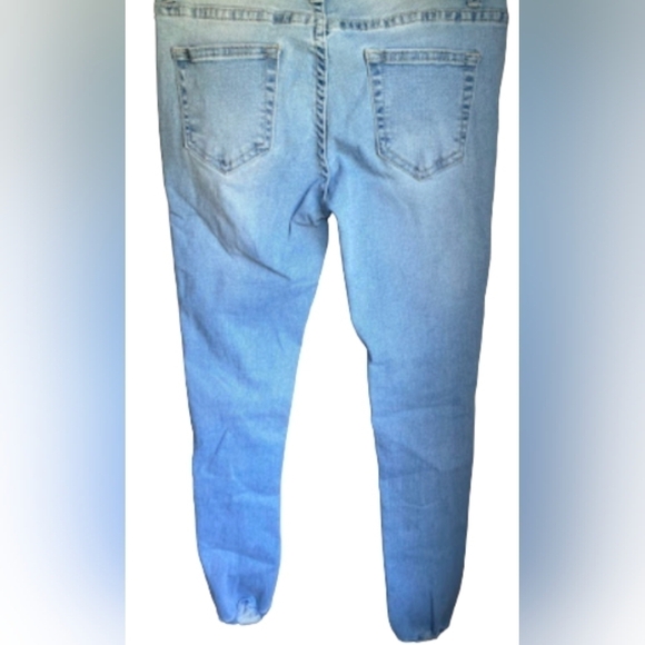 🌻GoGo Eco-Friendly Juniors' Ripped Skinny Jeans Size 0/24 Distressed Denim👖 - Picture 7 of 8